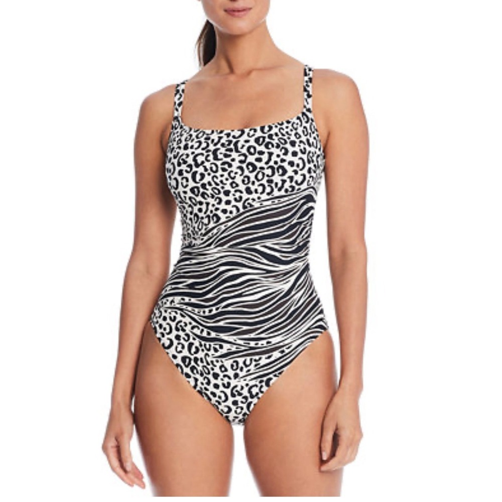 Bleu by Rod Beattie Animal Instinct Underwire One Piece Swimsuit Pecan RBAI24784